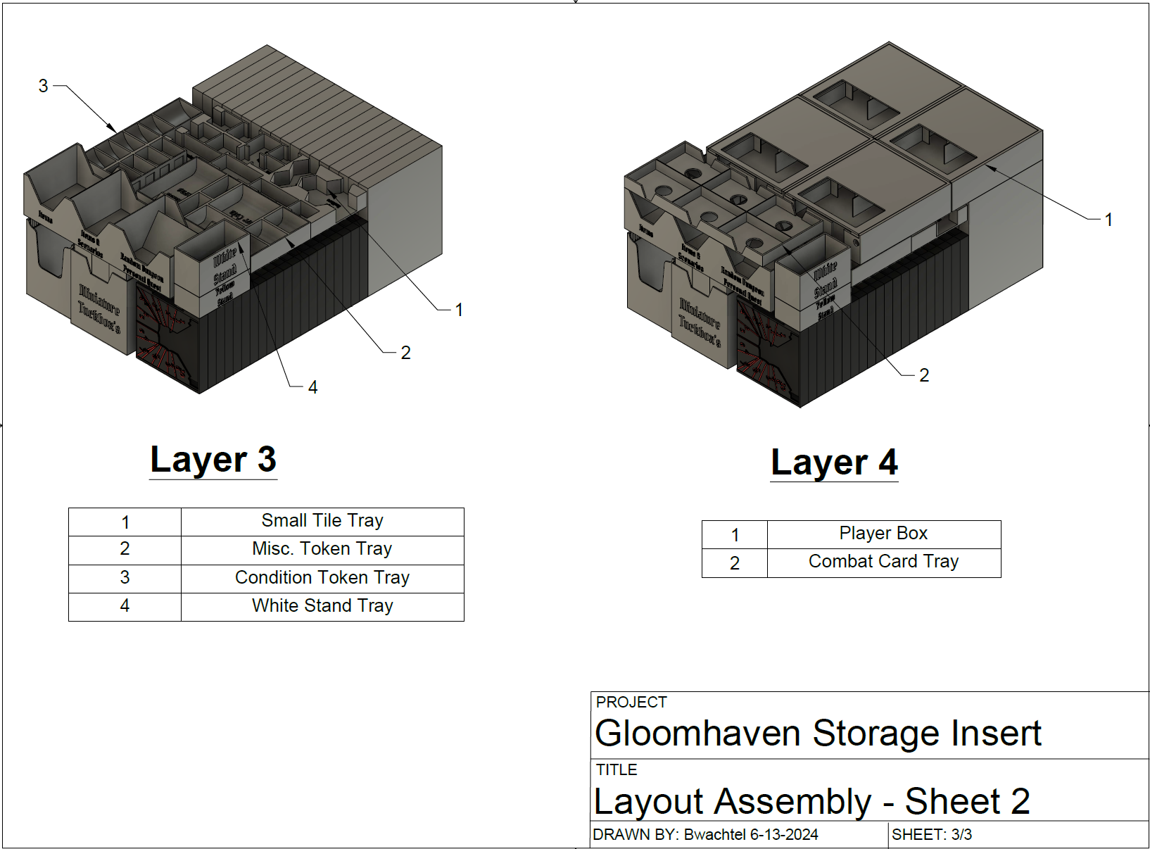 Miniatura 6 do modelo 3D Gloomhaven Storage Insert
