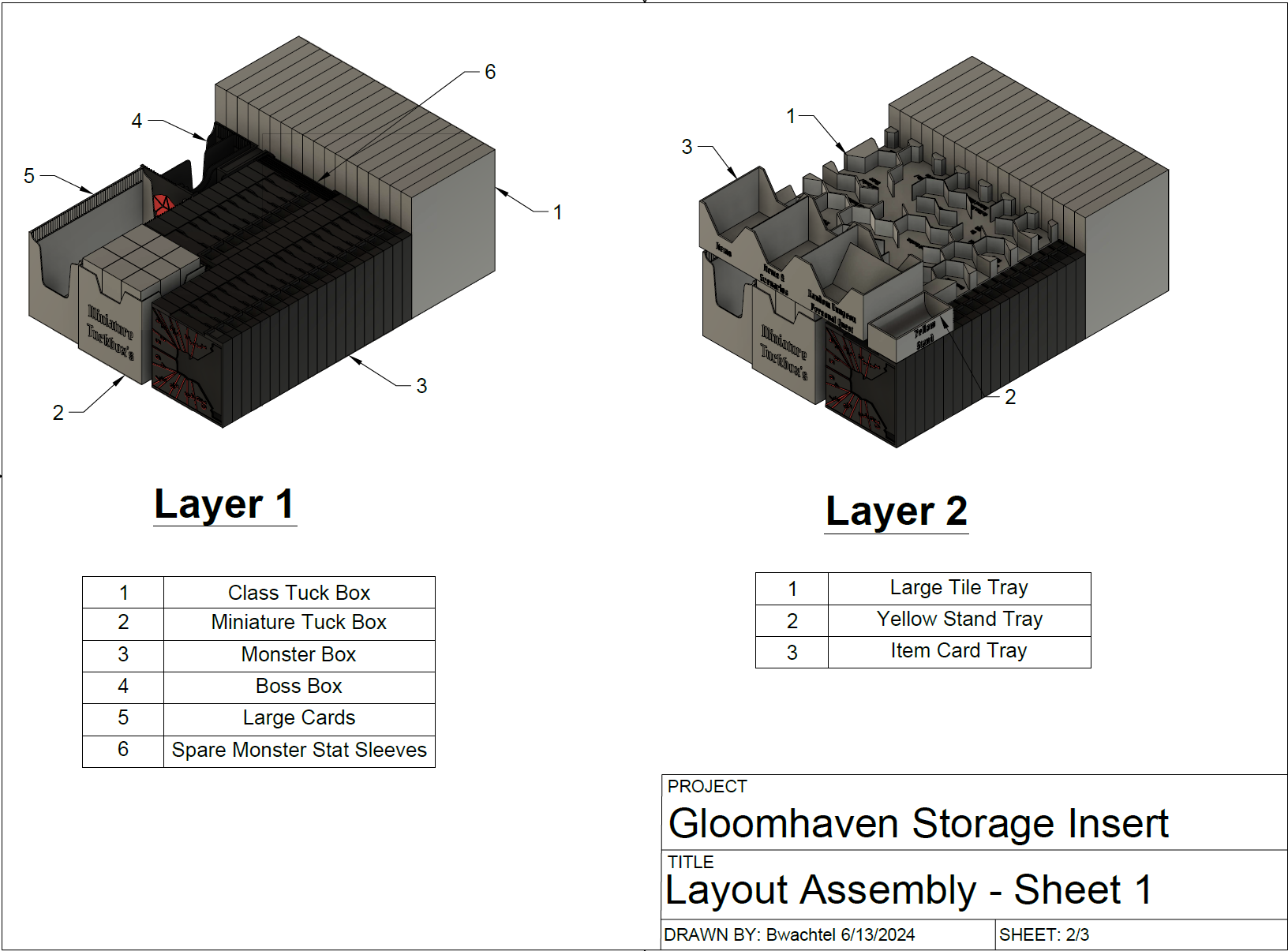 Miniatura 4 do modelo 3D Gloomhaven Storage Insert
