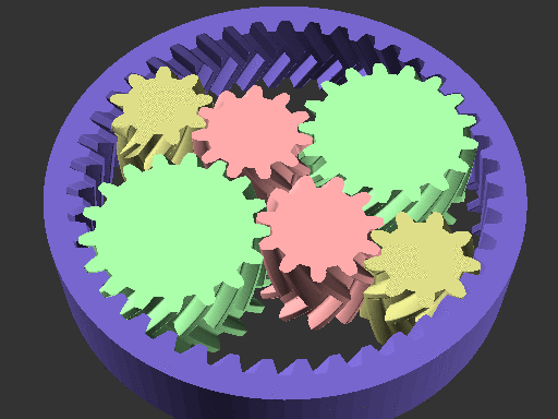 Miniatura 3 do modelo 3D binary sun gear fidget