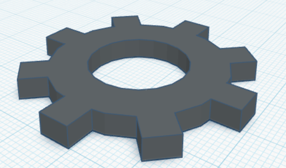 Gear from tinkercad