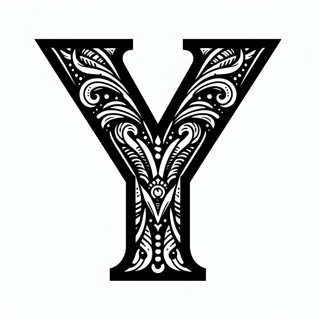 Frottage creation: letter Y (version 2) by Nina Máčová | Download free ...