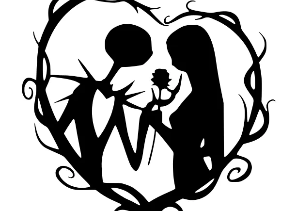 Jack and Sally - Nightmare Before Christmas Wall Art