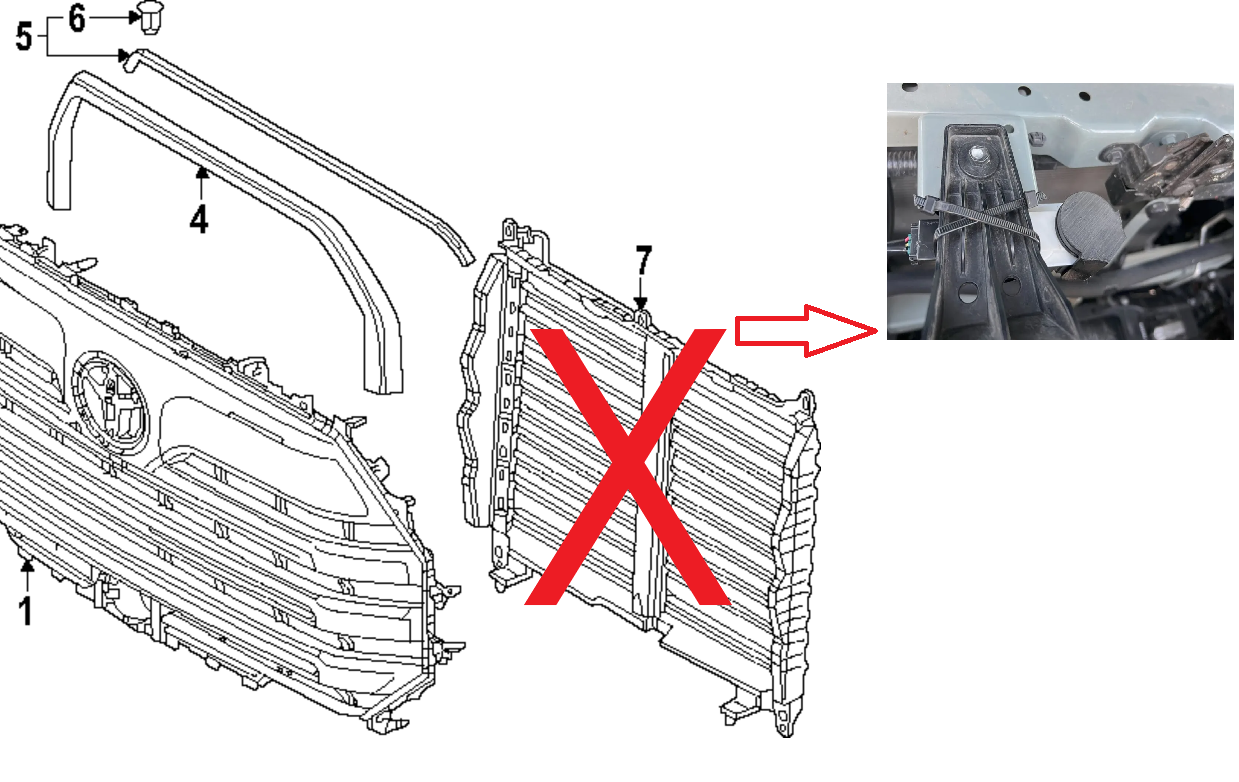 Tundra Radiator Shutter Adaptor
