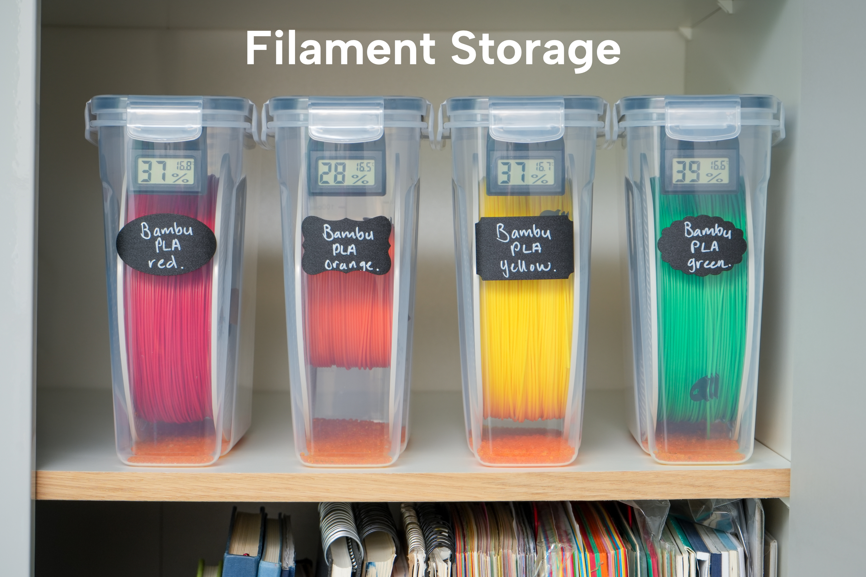 Filament Storage Container with Humidity Monitor
