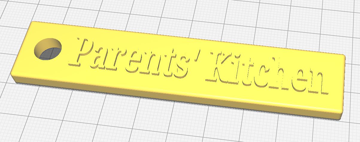 Parents' Kitchen key chain
