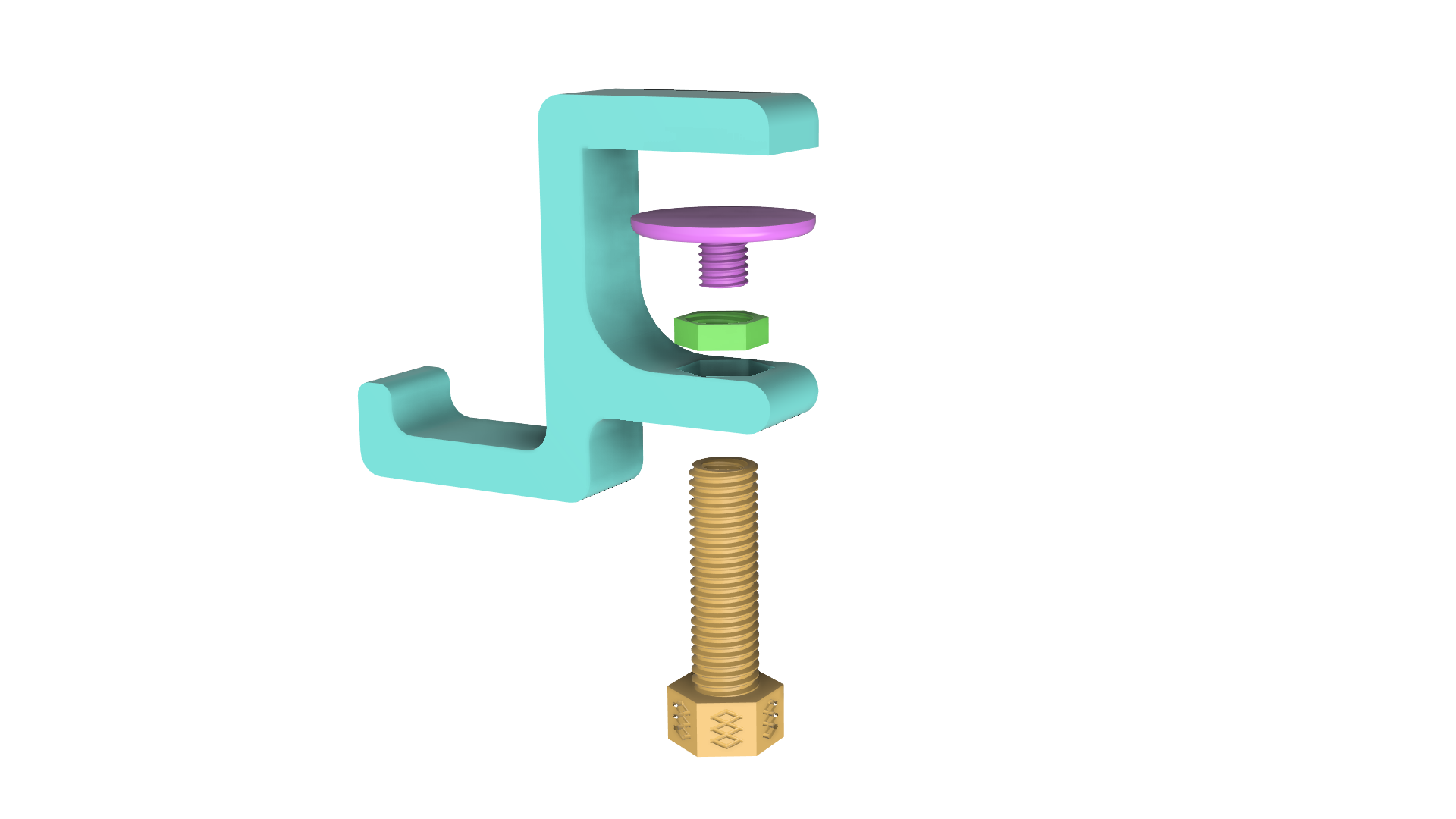 Miniatura 4 do modelo 3D Screwable headset holder