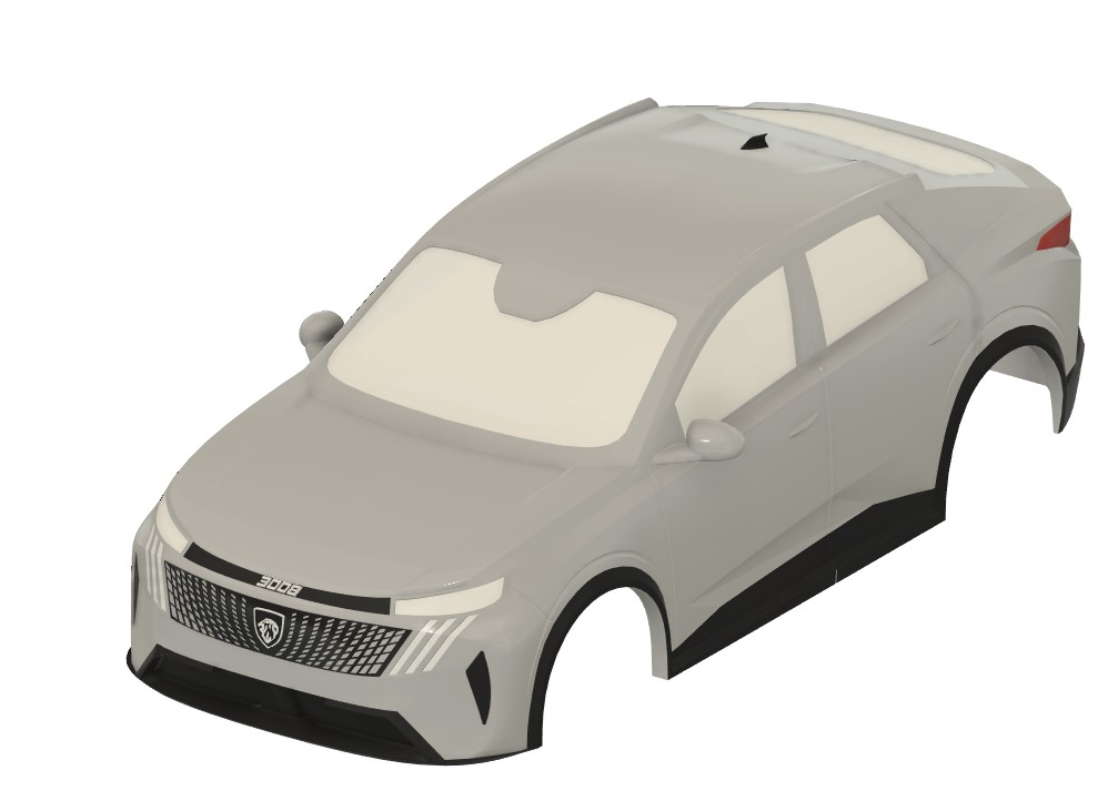 E 3008 Peugeot RC car body 1:24 scale