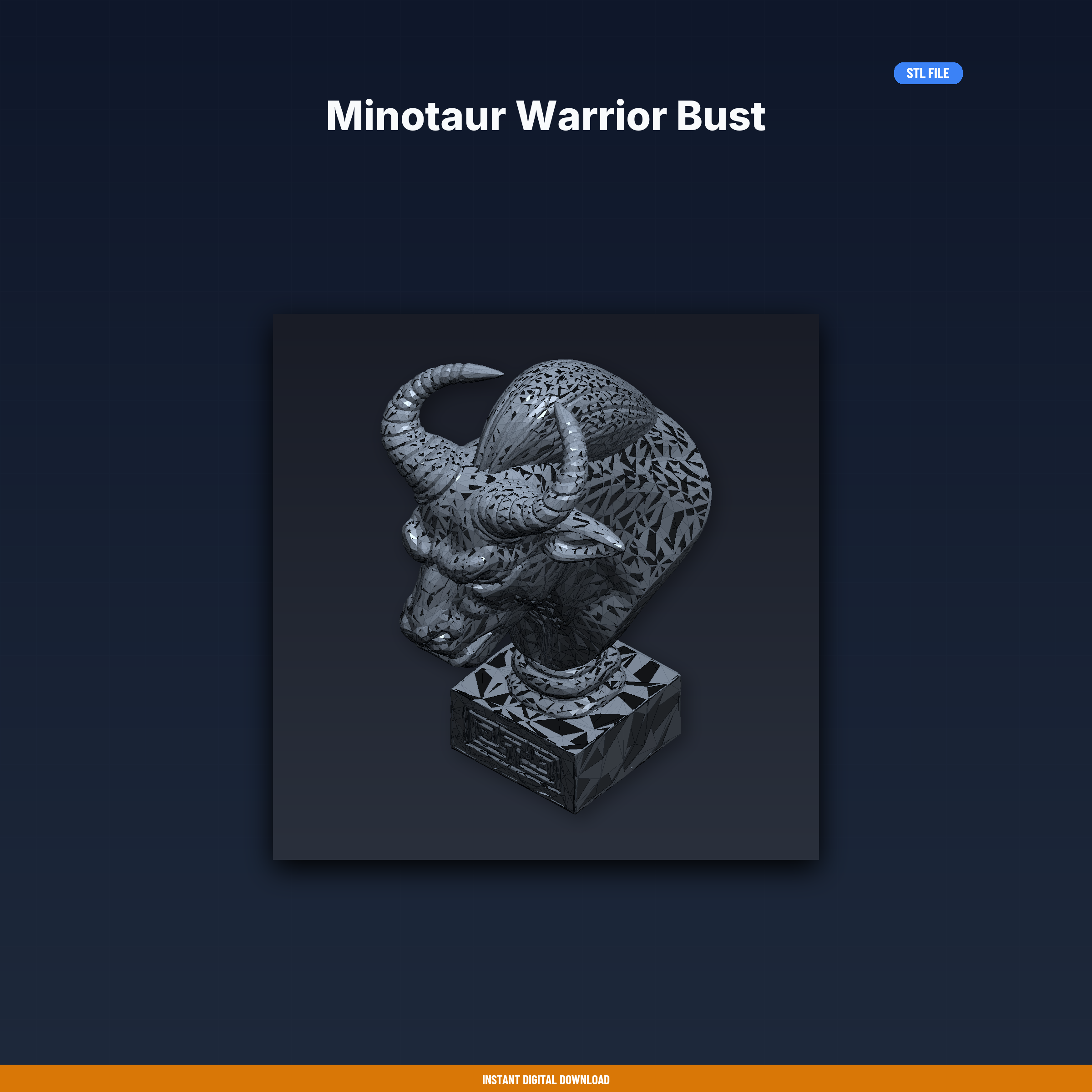 Minotaur Warrior Bust - 3D Printable STL File