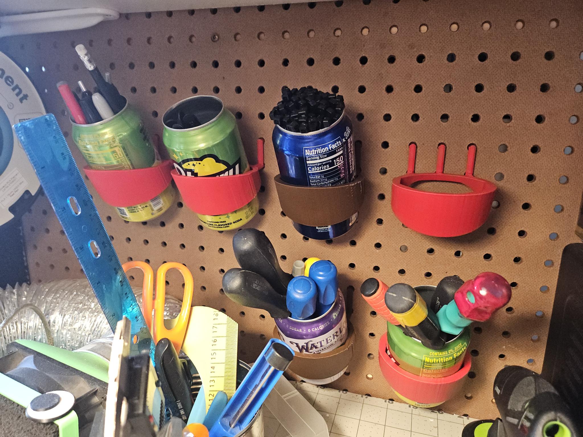 Pegboard can caddy - better hooks
