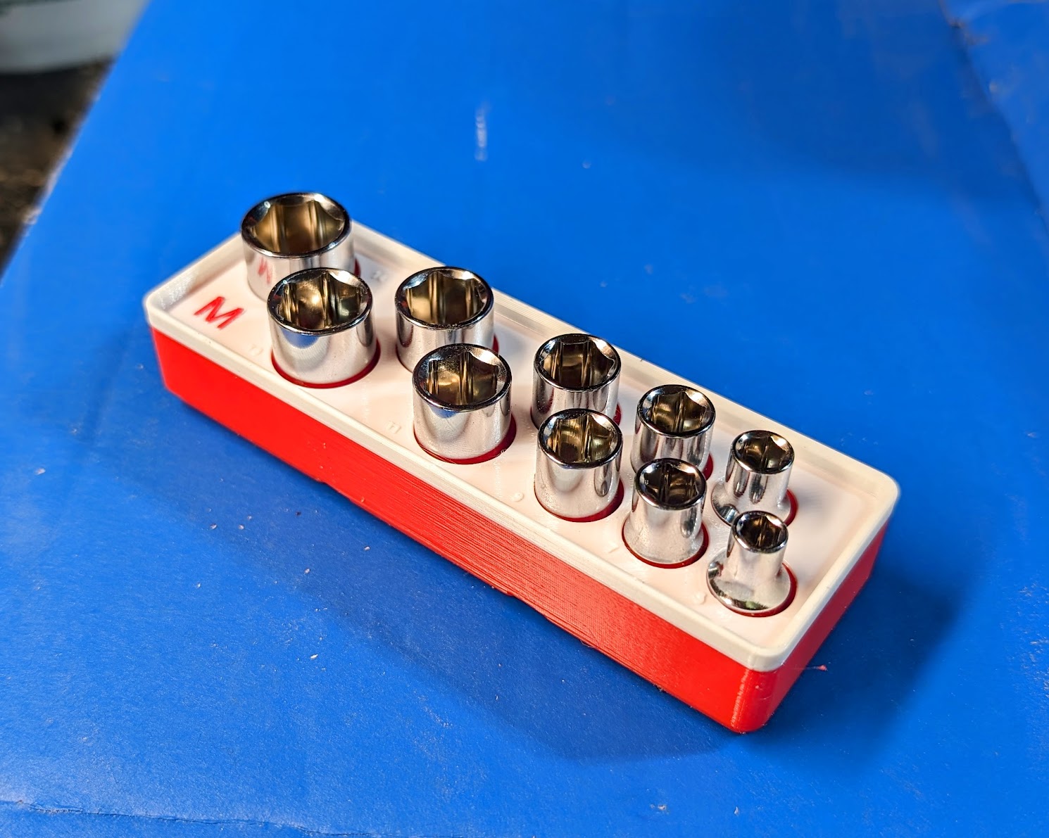 Gridfinity Socket Holder for 1/4" Pittsburgh Harbor Freight Socket Set (Metric) by Coops