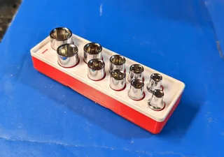 Gridfinity Socket Holder - for 1/4" Pittsburgh Harbor Freight Socket Set (SAE)