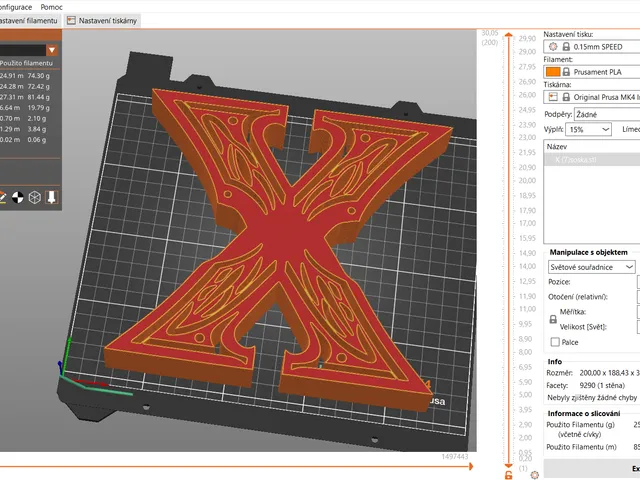 standing initial: letter X (version 2)
