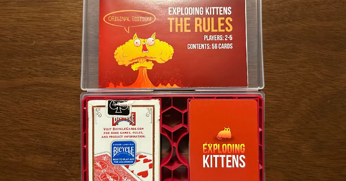 Exploding kittens playing cards photo box game organizer by rewster