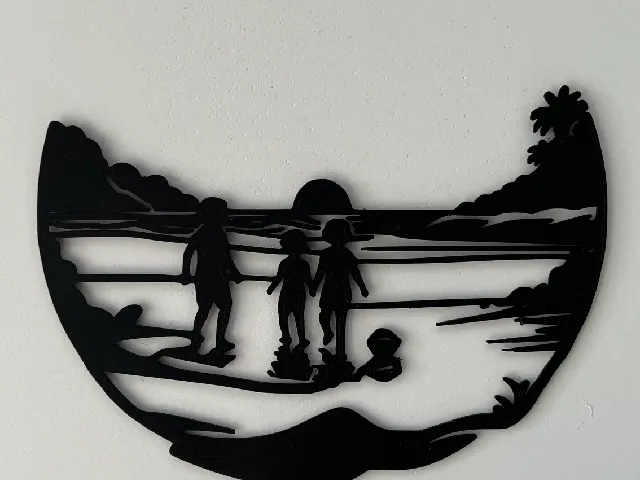 Kids At The Beach Wall Art #1