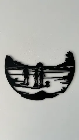 Kids At The Beach Wall Art #1