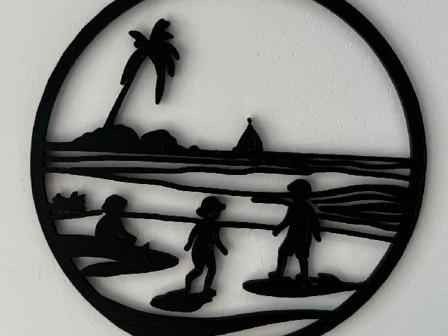 Kids At The Beach Wall Art #2