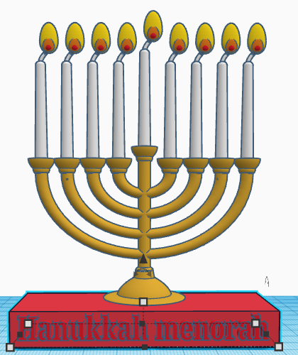 Hanukkah menorah by motty | Download free STL model | Printables.com