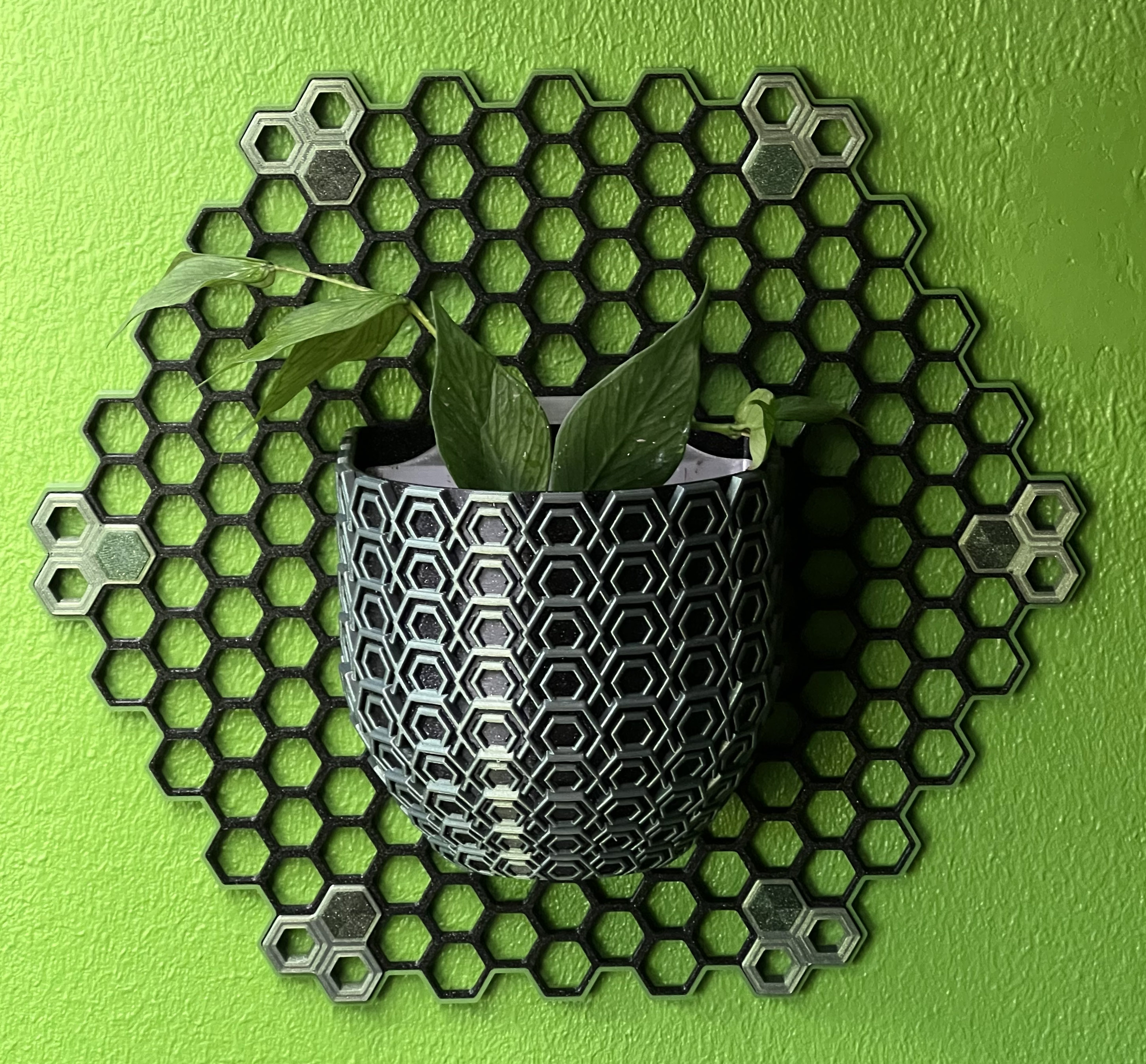 Wall-hanging Planter with Hex Design, 3 sizes
