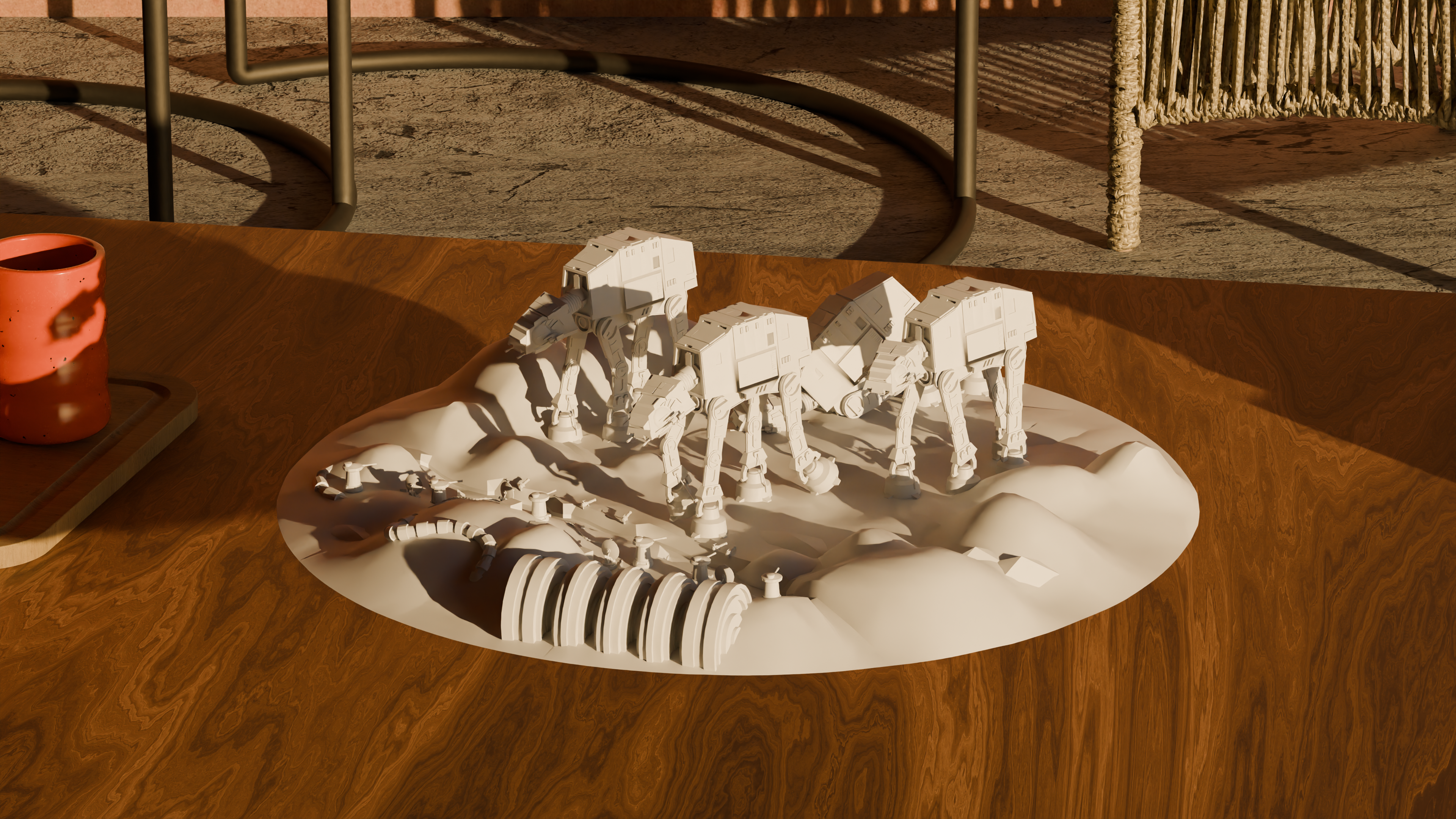 AT-AT Battle - Star Wars Home Decoration