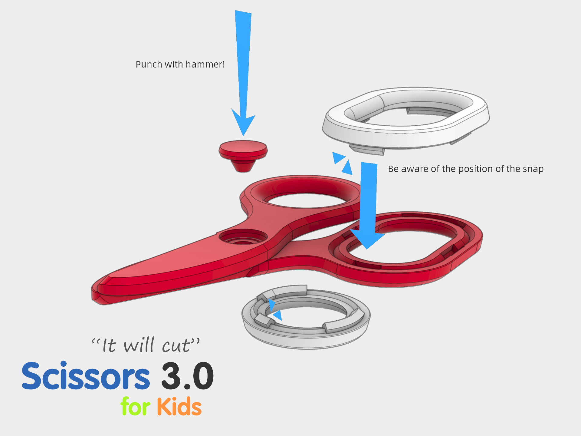 Miniatura 2 do modelo 3D Scissors for Kids 3.0