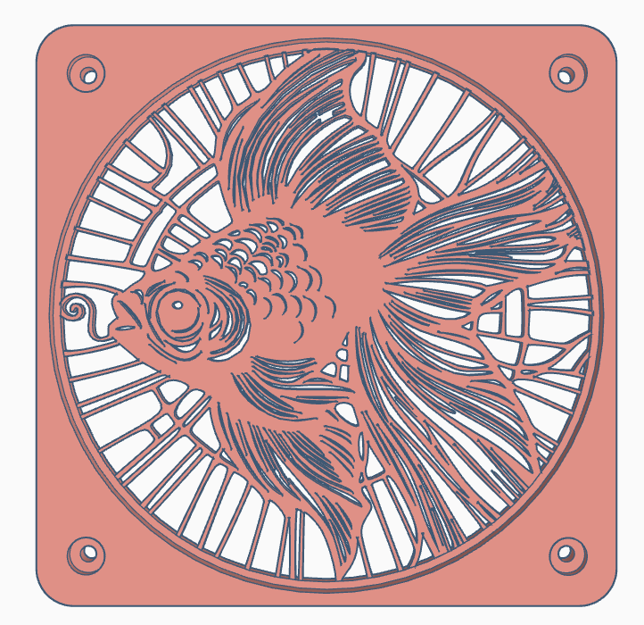 Fan cover: Fish (version 1) (140 mm)