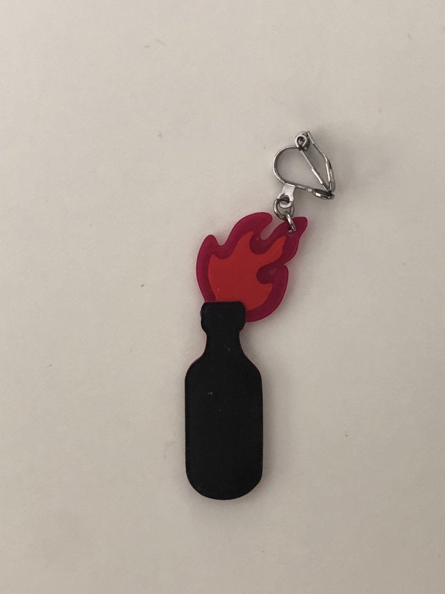 Molotov Cocktail Earring / Keychain