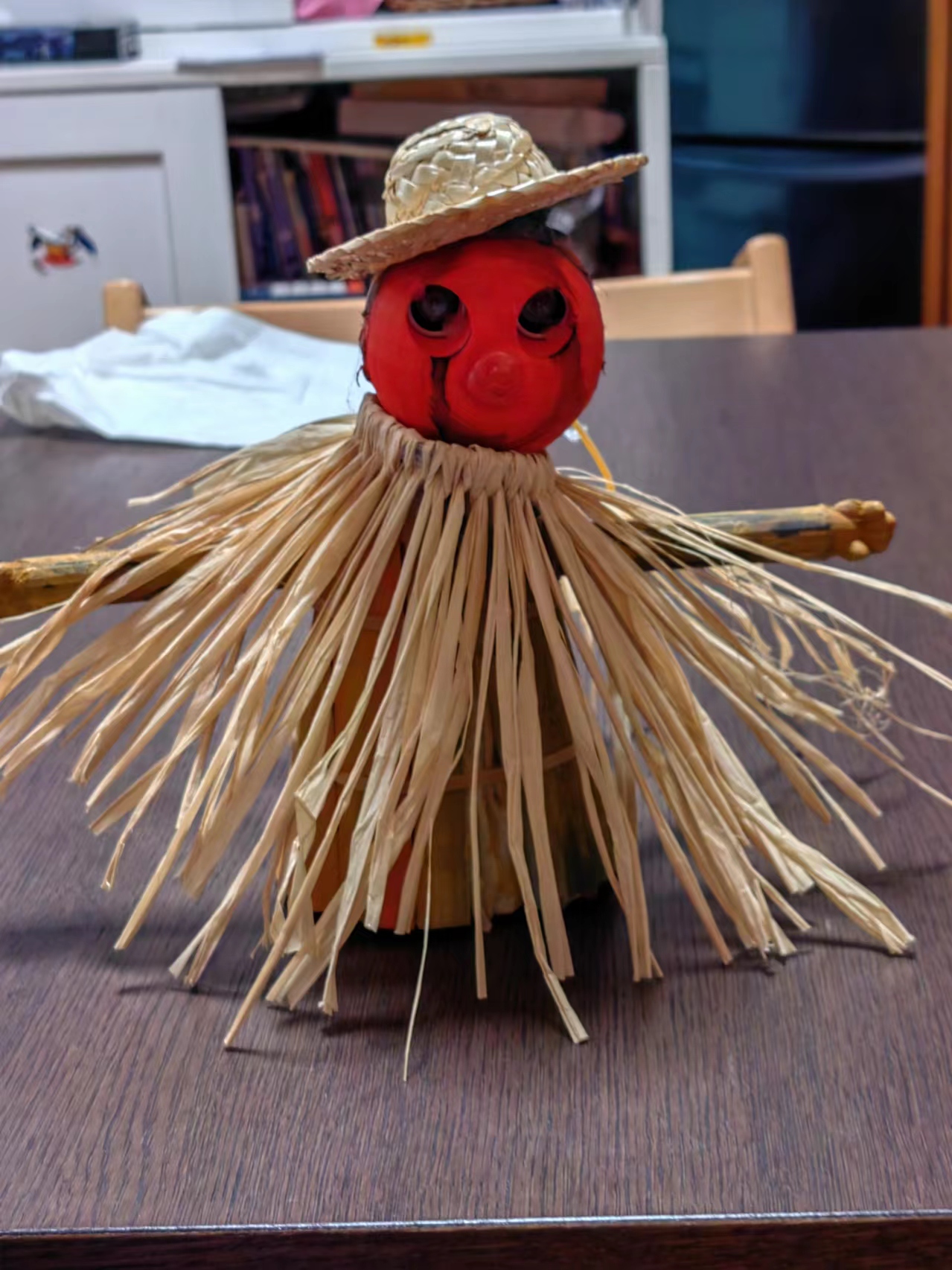 Scarecrow with movable head