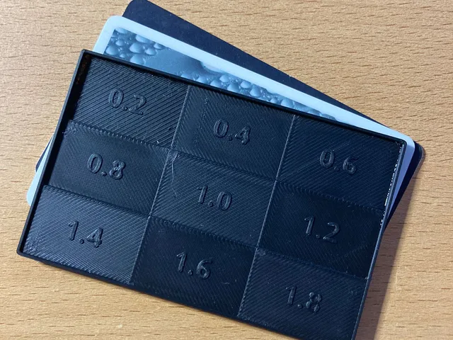 Filament Sample - Thickness Test Card (0.2mm to 1.8mm)