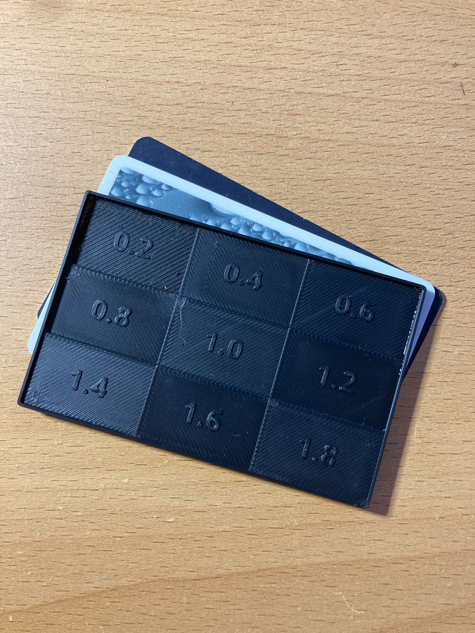 Filament Sample - Thickness Test Card (0.2mm to 1.8mm)
