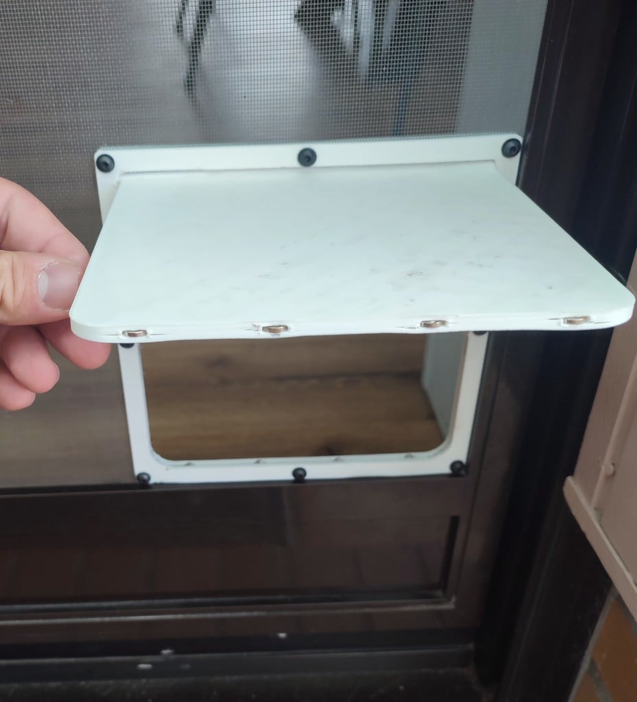 Cat door for fly screen with magnets by wwlarsww | Download free STL ...