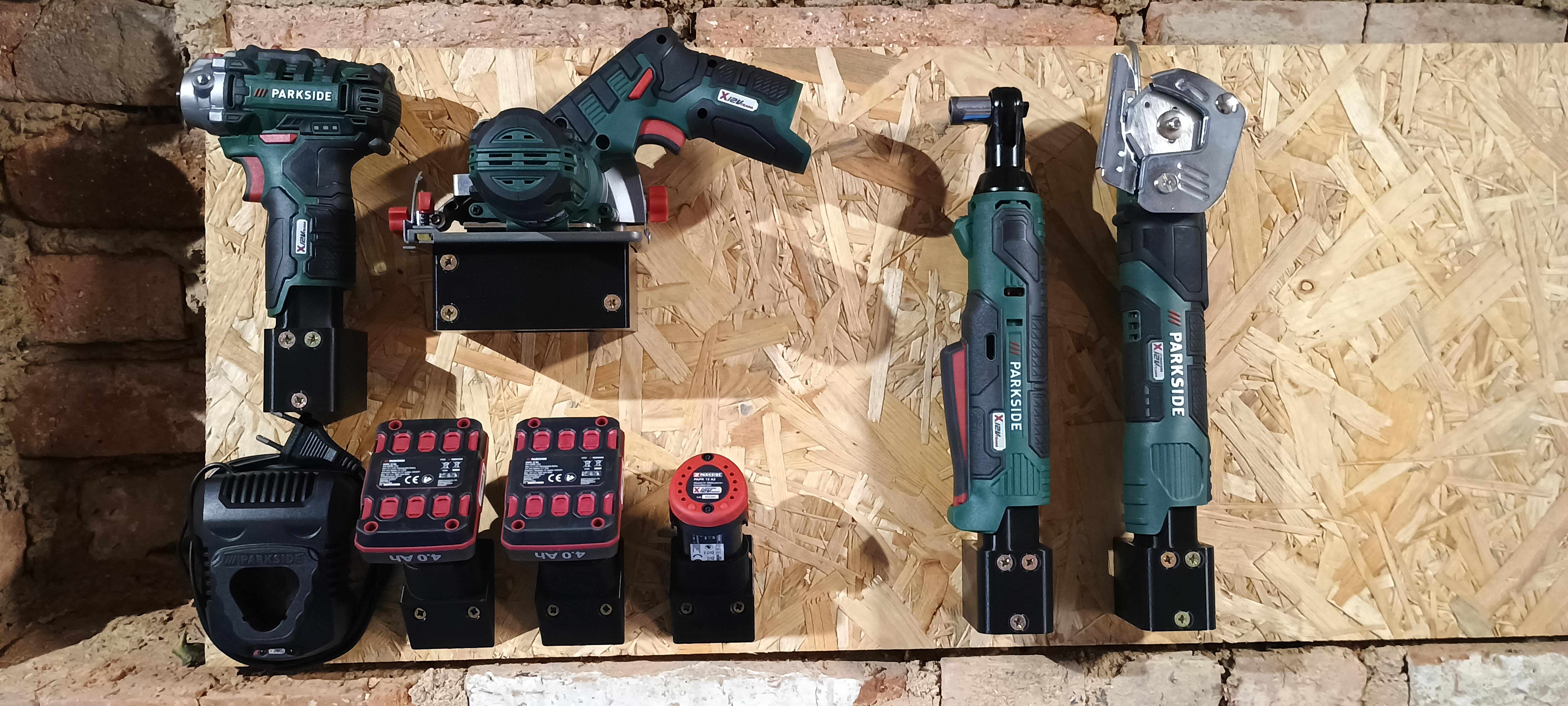 Parkside X12V tools holders