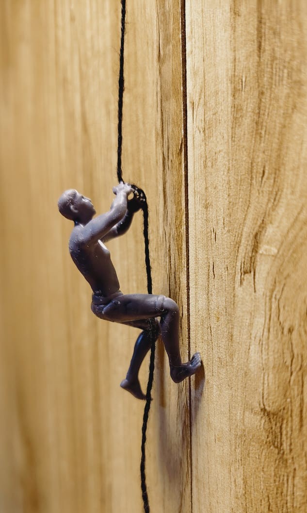 Rope Climber Sculpture