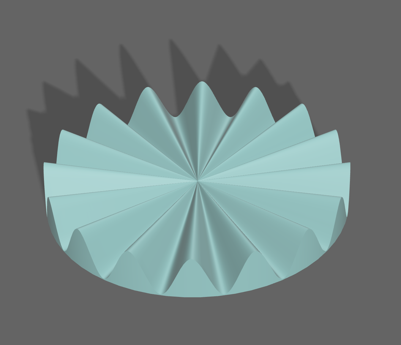 Parameterized Scalloped Disk