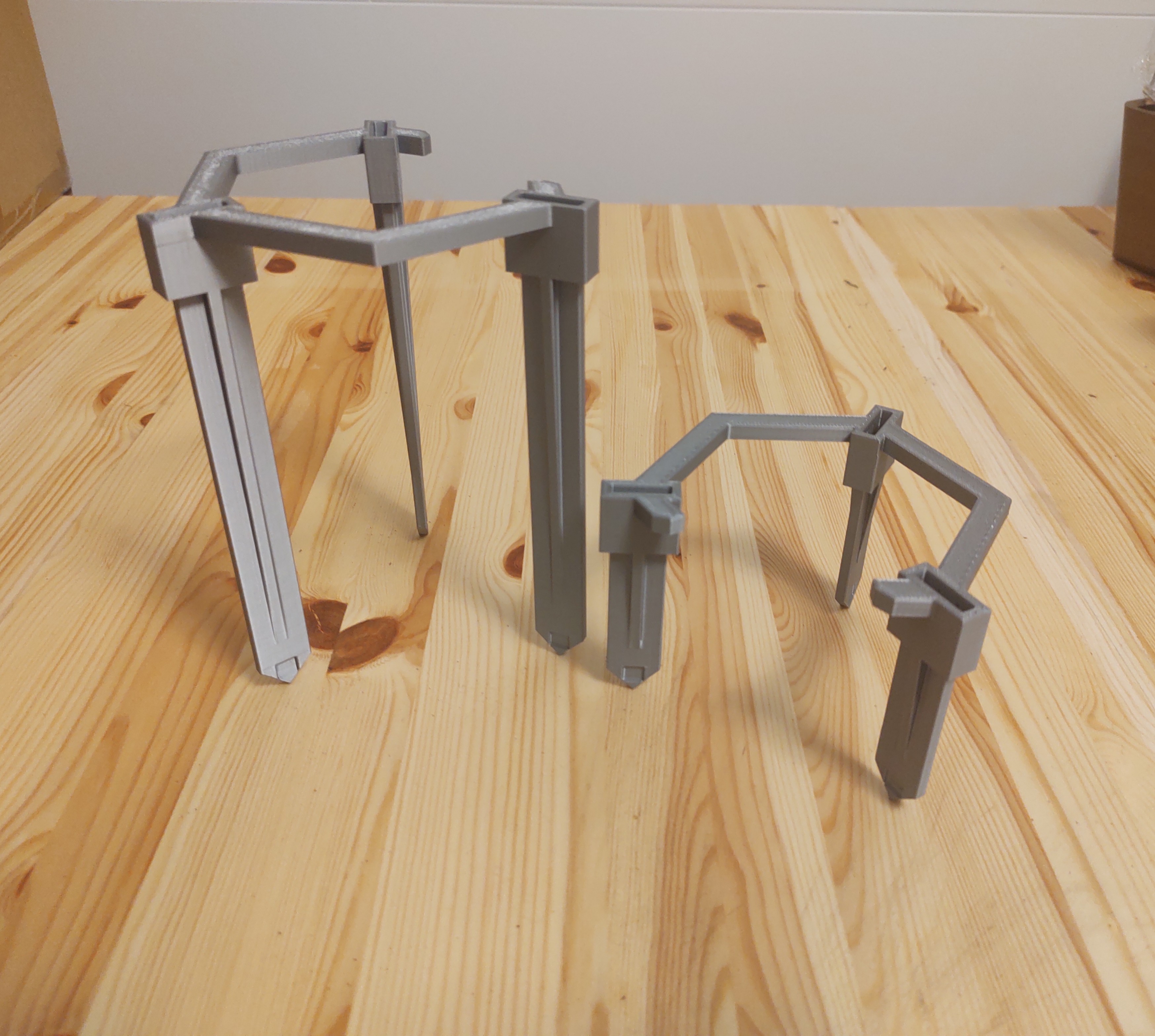 Open Cage Stackable Plant Support Stakes - with flat spikes and locking legs 3D model thumbnail