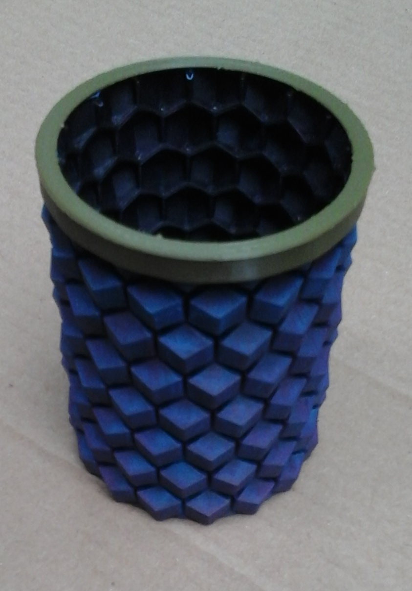 Hex vase rim reinforcement 3D model thumbnail
