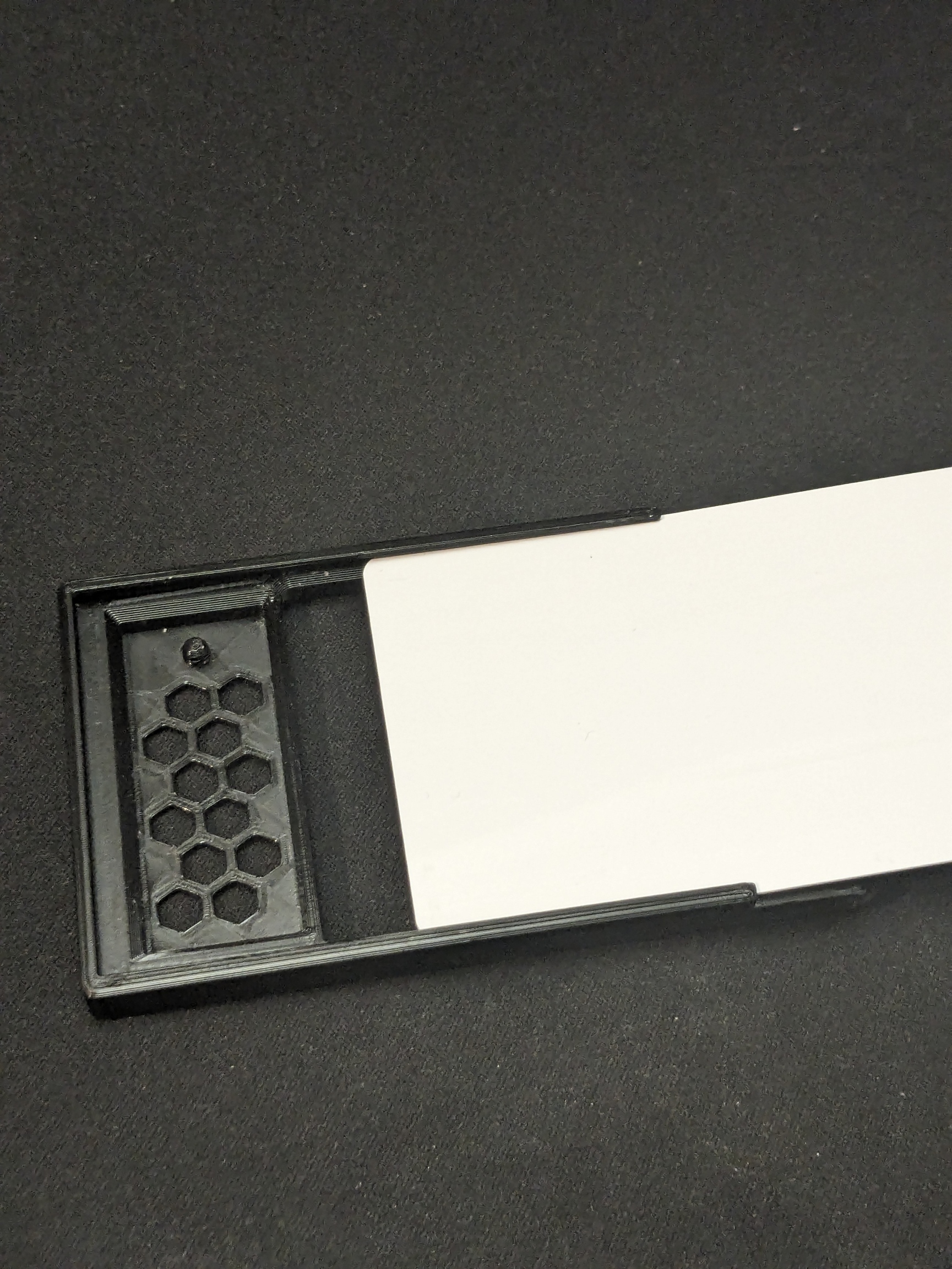 Badge Holder with Yubikey with tighter tolerances and holes for key visibility.