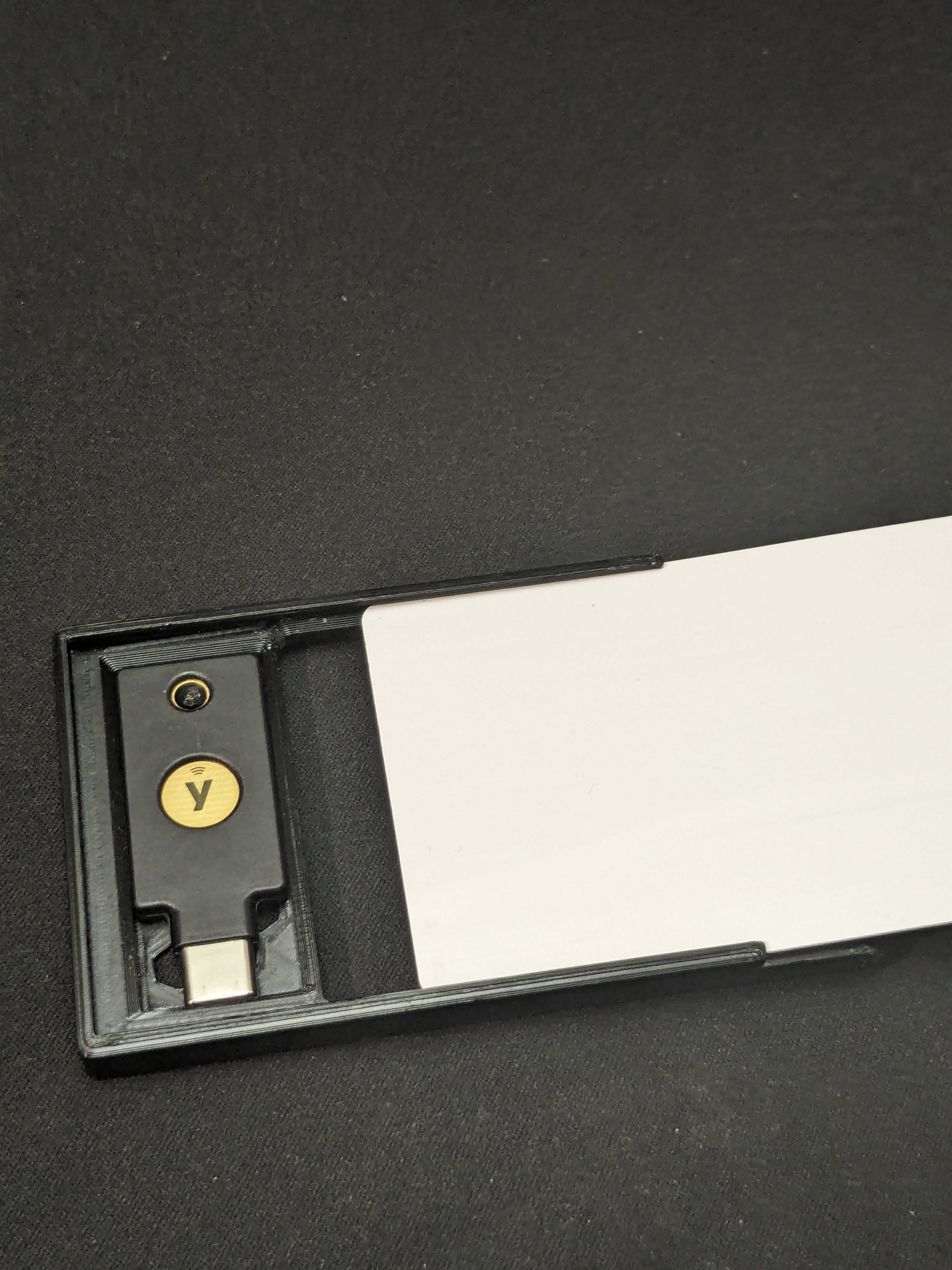 Badge Holder with Yubikey with tigher tolerances and holes for