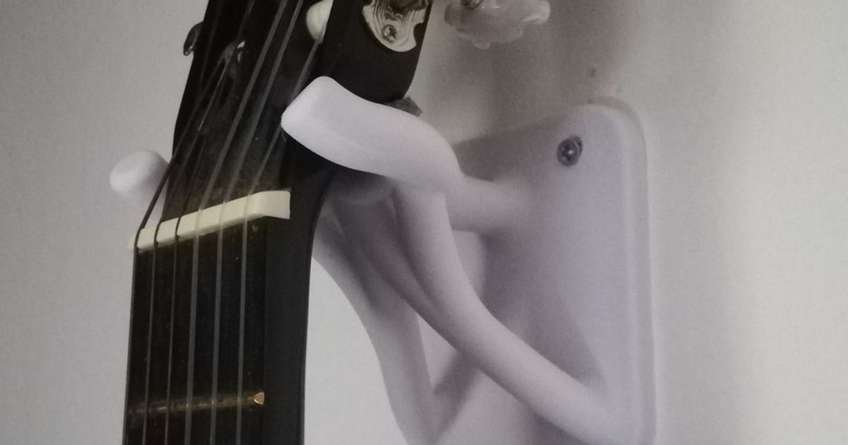 Guitar wall mount by XYZ Pierre Download free STL model Printables