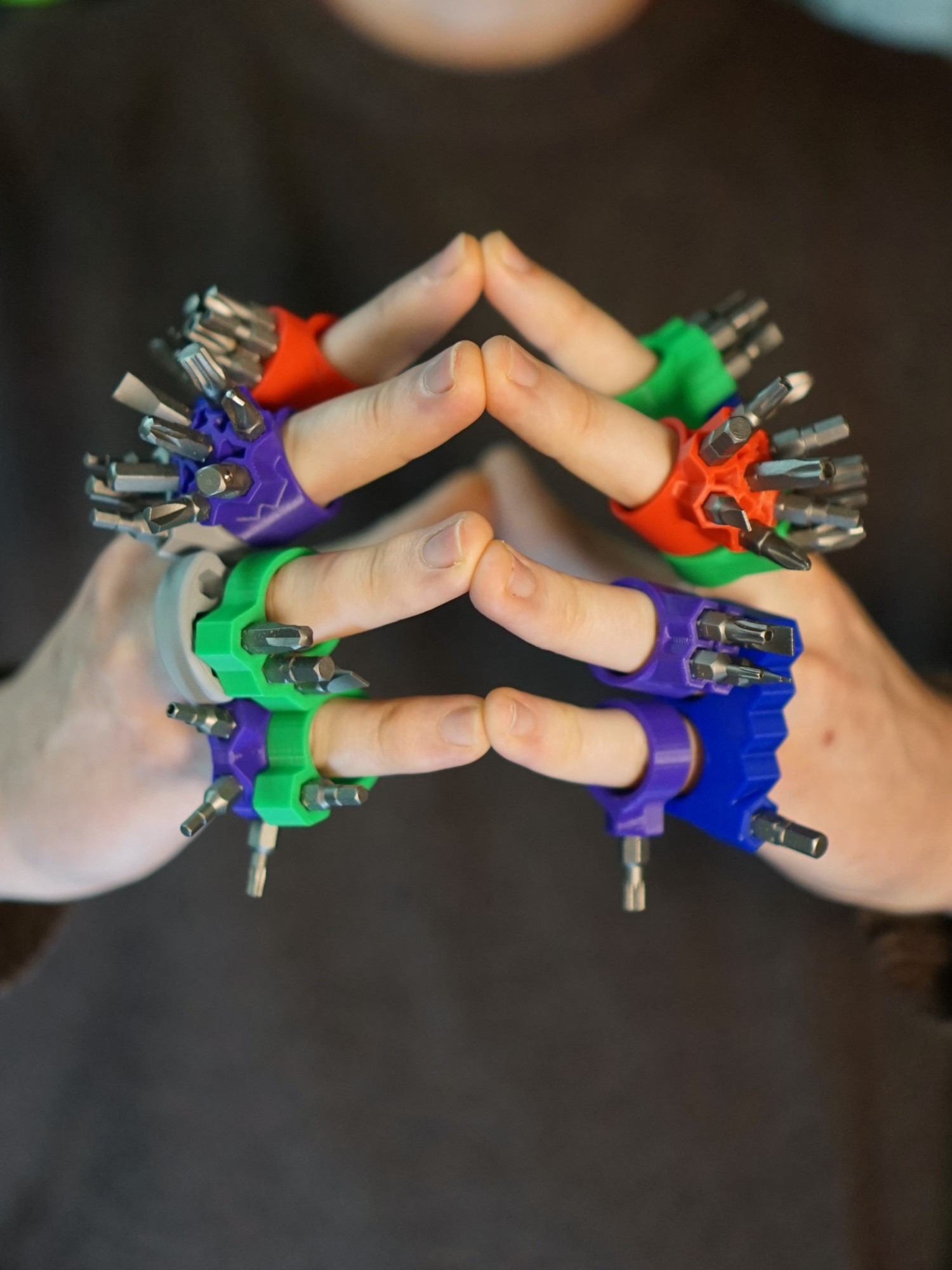 Hex Bit Rings - Pack 1 by StrangeCraft | Download free STL model ...