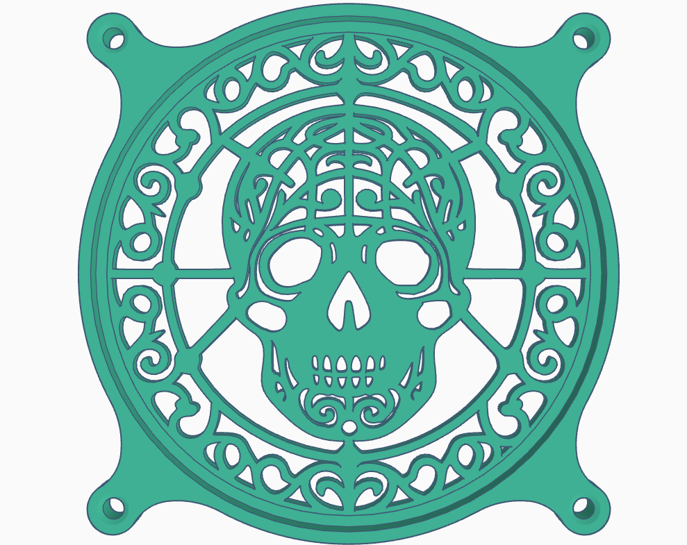 Fan cover: Skull 1 (120 mm)