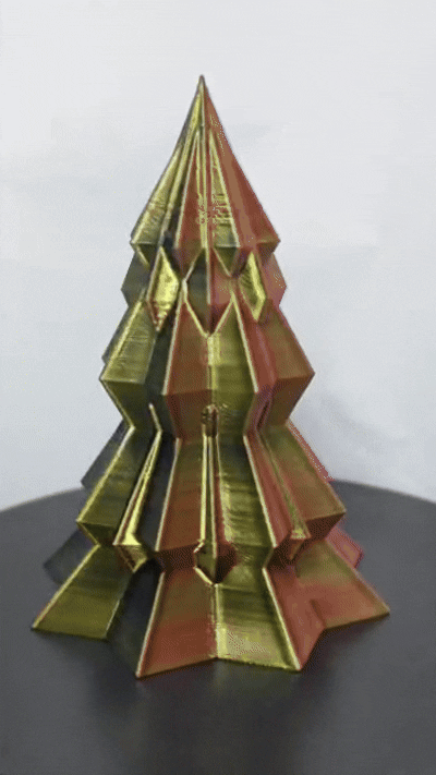Geometrischer Weihnachtsbaum / Christbaum sehr einfach zu Drucken (print in place)