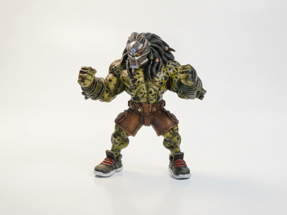 Buff Predator Figurine Muscular Character 3D Printable
