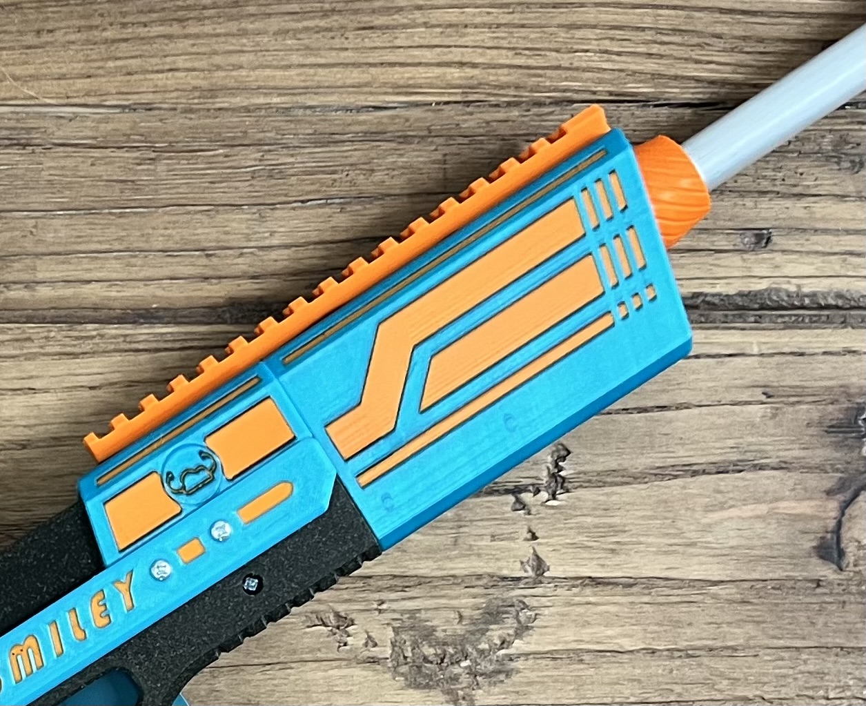 Updated top rail for talon smiley 3D model thumbnail