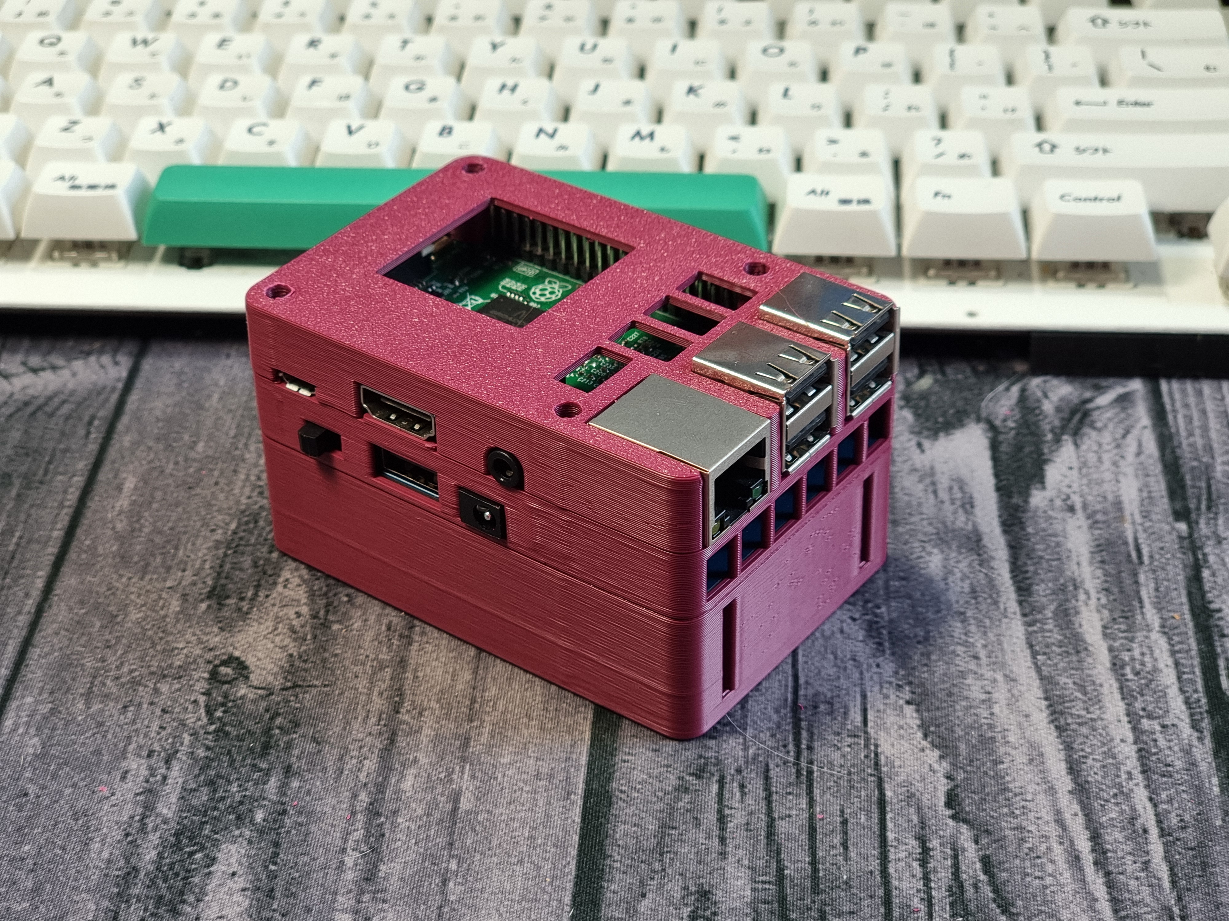UPS HAT (B) Raspberry Pi case (with aluminum extrusion mount)