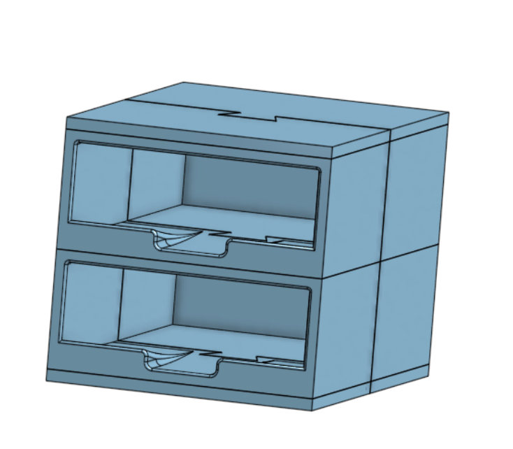 Stackable Paper Organizer Printed In Multiple Parts