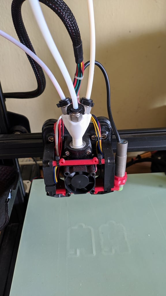 E3D V6 Prometheus 3 in 1 Filament Switcher 3D model