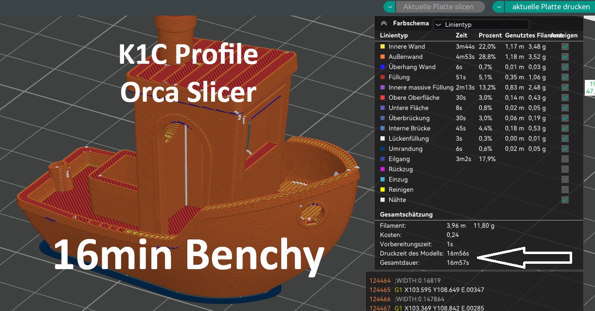 K1C 16min Benchy Profile - Orca Slicer by Mklimit | Download free STL ...