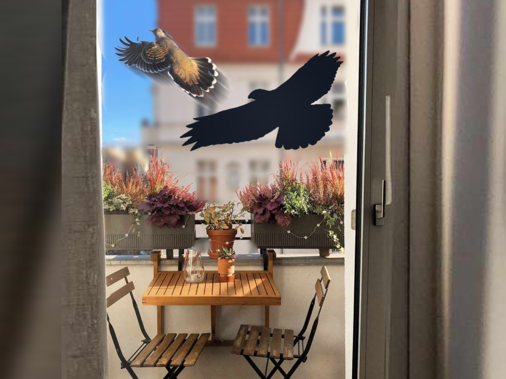 BIRD REPELLENT - Flying Hawk Silhouette