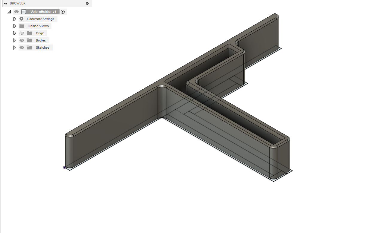 Velcro Wall Shelf Bracket - Parametric