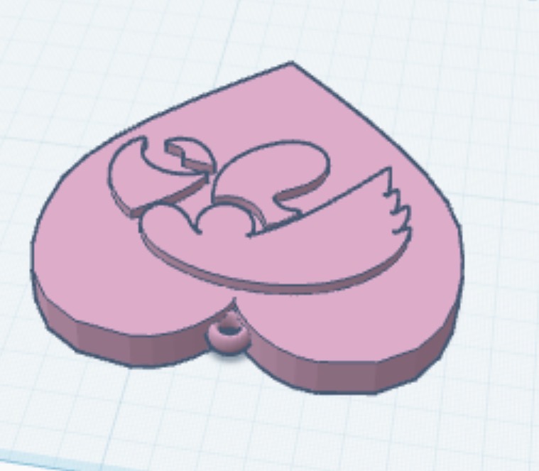 Hawkeye Heart Keychain